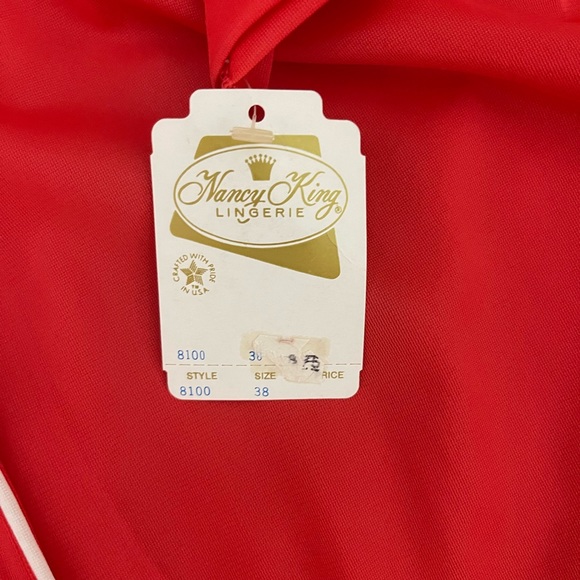 NWT Vintage Nancy King Nylon Red Pajama Set Small Medium - Picture 9 of 10